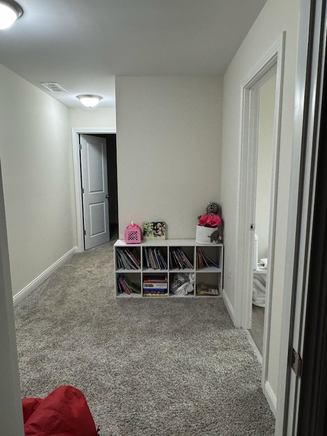 interior space featuring carpet flooring