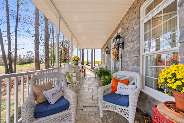 balcony with a porch