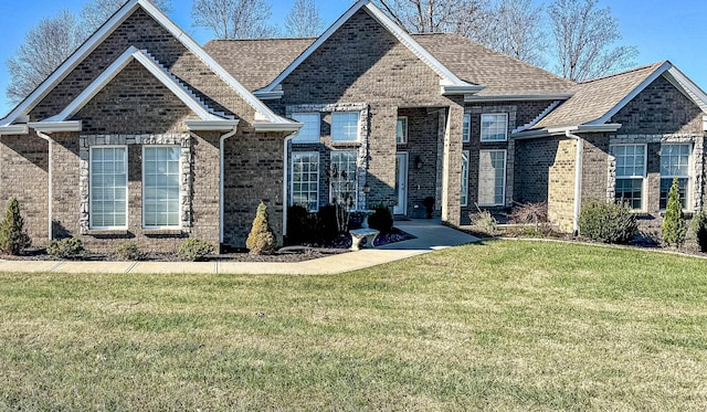 view of property with a front lawn