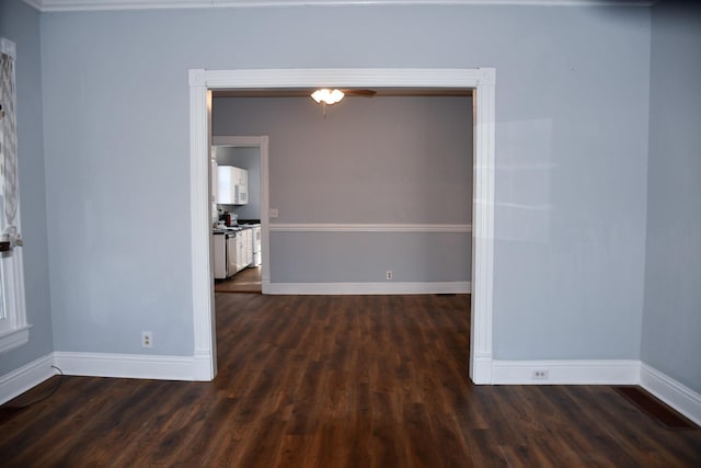 interior space featuring dark hardwood / wood-style floors