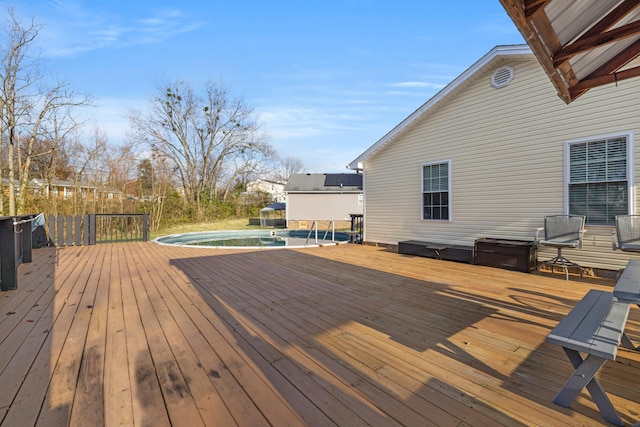 view of wooden deck