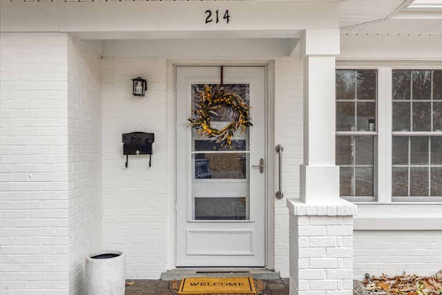 view of doorway to property