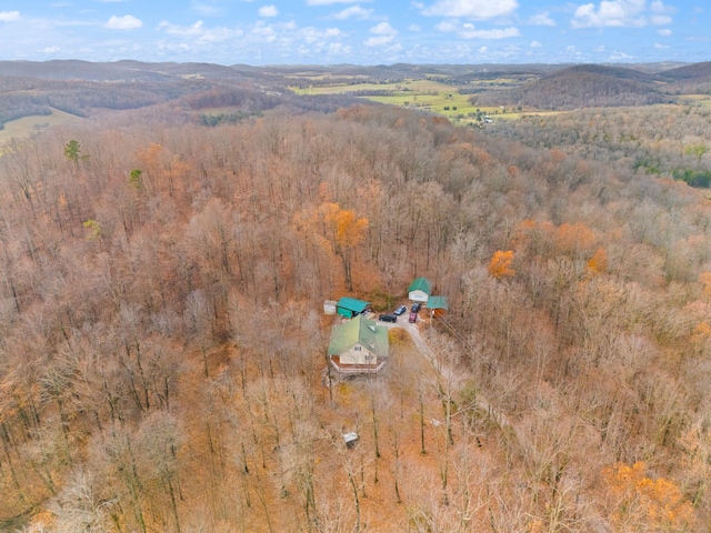 aerial view featuring a mountain view