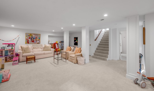 view of carpeted living room