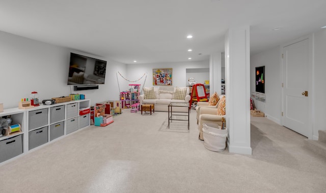 view of carpeted living room