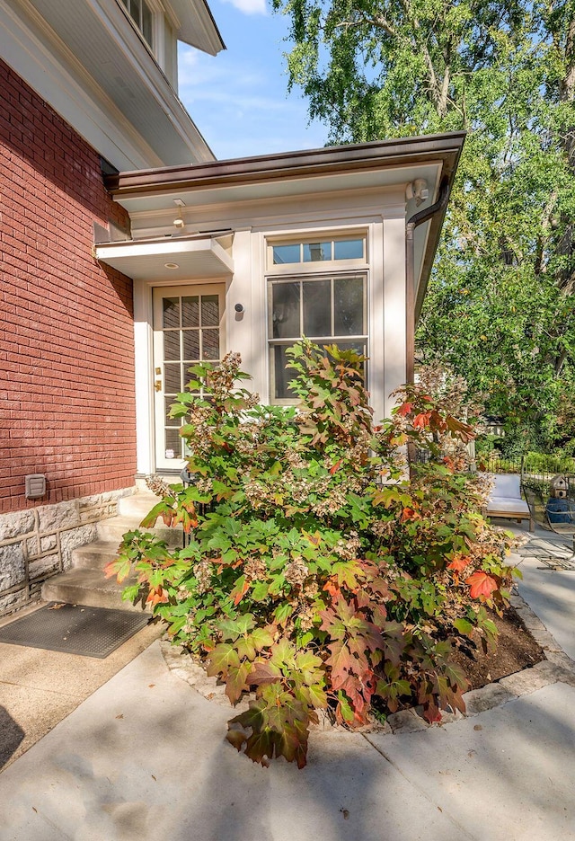 view of doorway to property