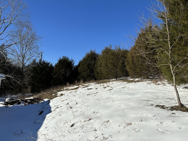 view of snowy view