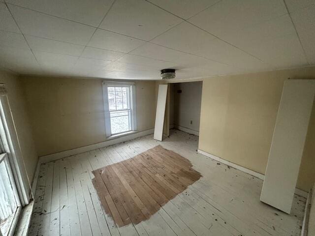 empty room with light wood-type flooring