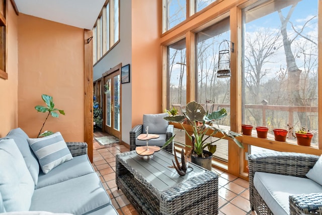 sunroom / solarium featuring a wealth of natural light