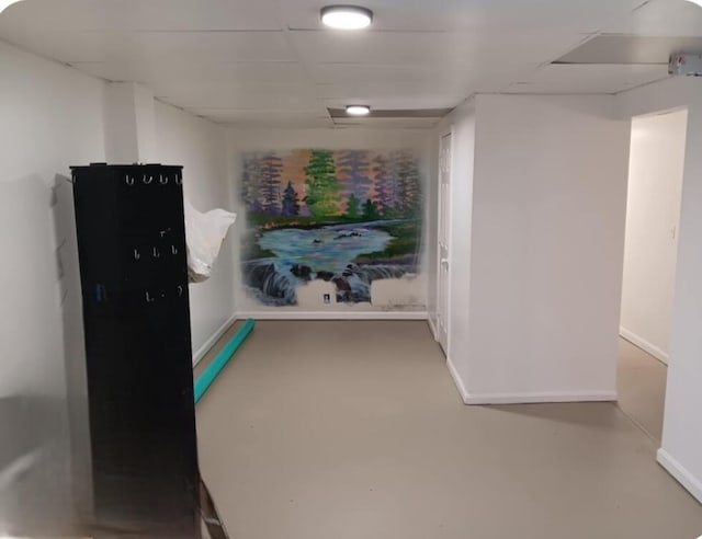 corridor with baseboards