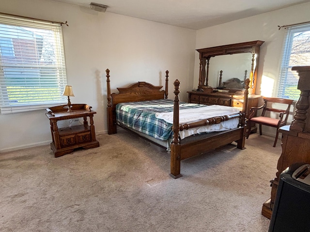 view of carpeted bedroom