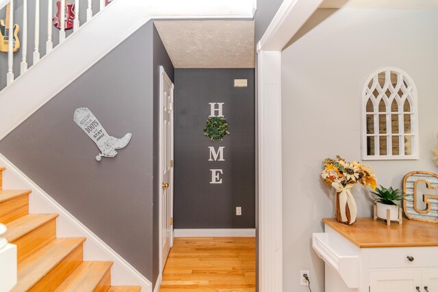 entrance foyer featuring light wood-type flooring