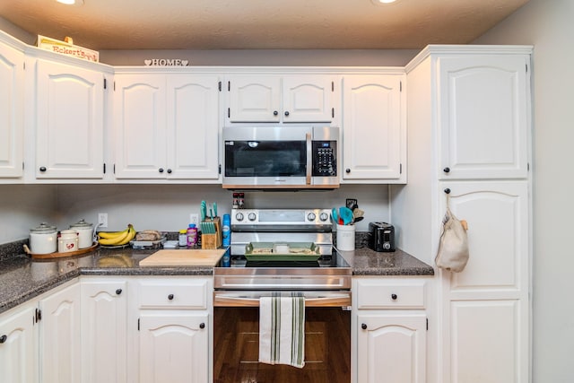 kitchen featuring white cabinets and stainless steel appliances