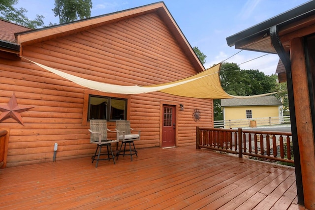 view of wooden terrace