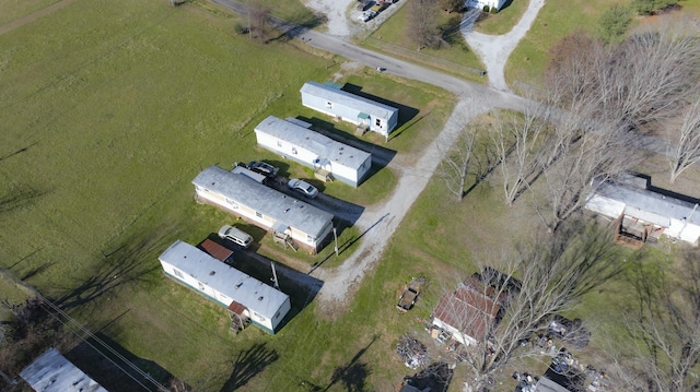 aerial view with a rural view