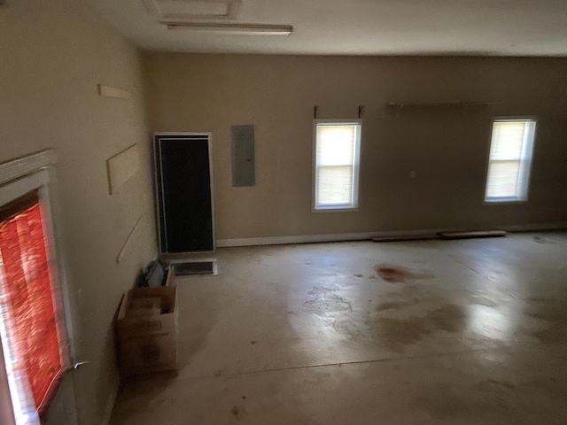 empty room with electric panel