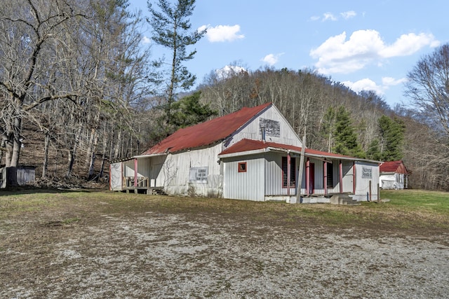 exterior space with covered porch