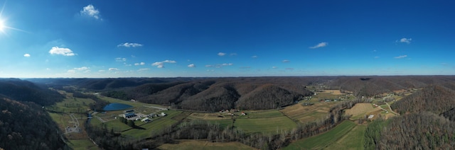 bird's eye view featuring a rural view