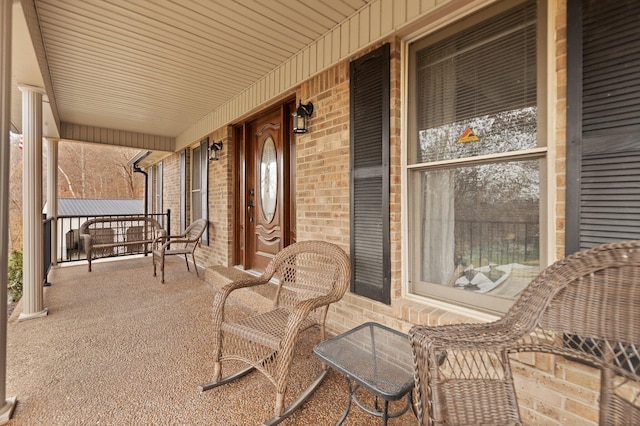 view of patio / terrace with a porch