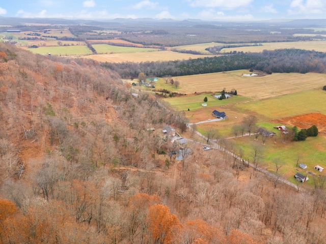 bird's eye view with a rural view