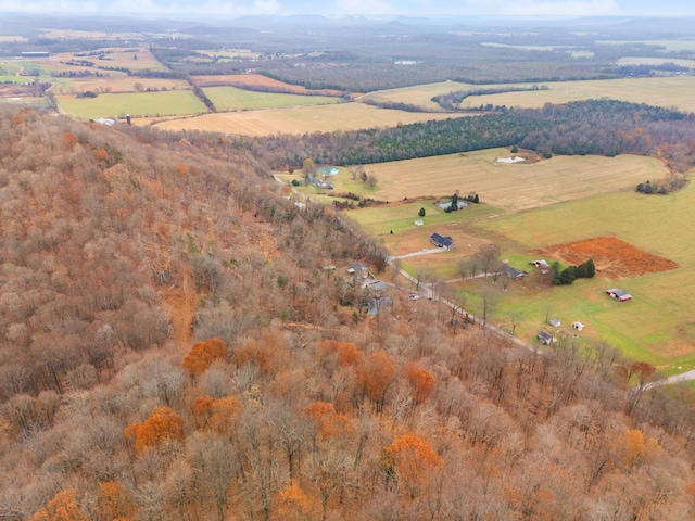 drone / aerial view featuring a rural view