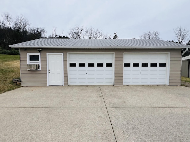 garage featuring cooling unit