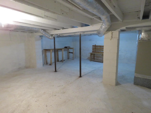 view of basement