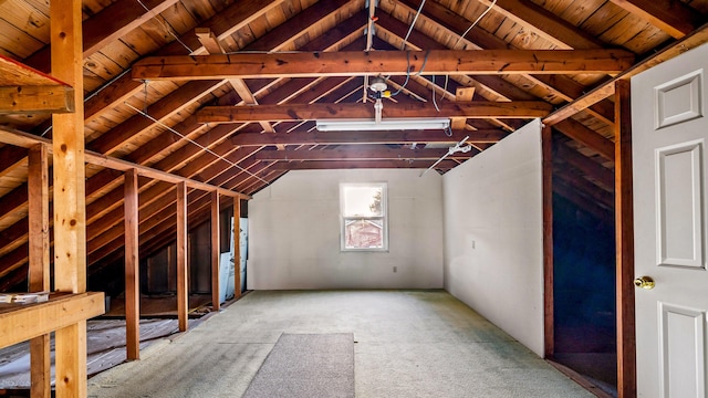 view of attic