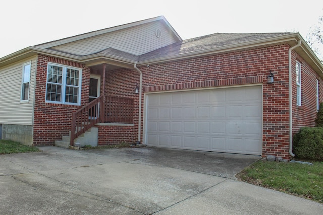 view of front of home featuring a garage