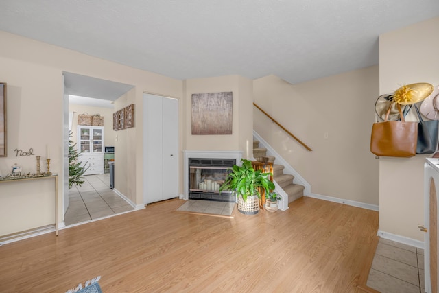 foyer entrance featuring light hardwood / wood-style flooring