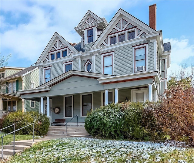 view of front of home with a porch