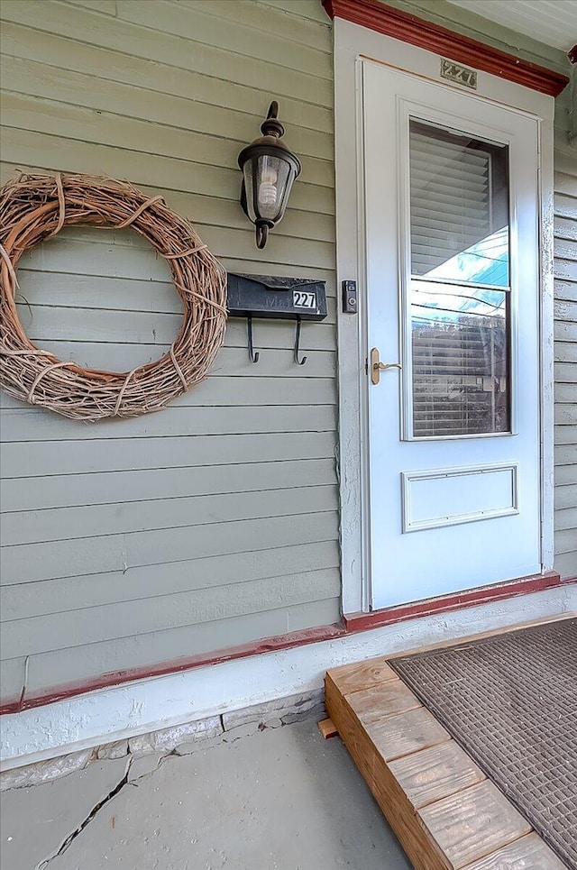 view of doorway to property