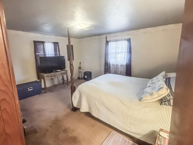 view of carpeted bedroom