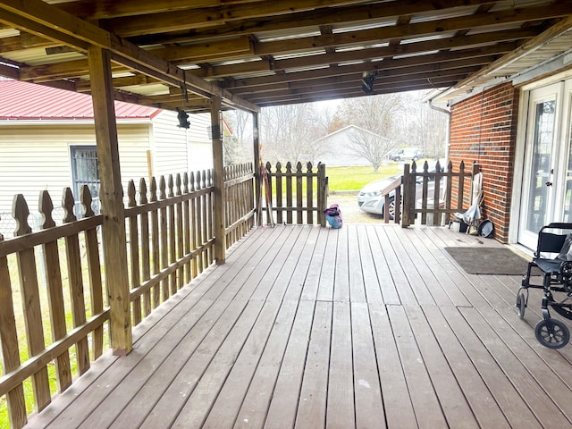 view of wooden terrace