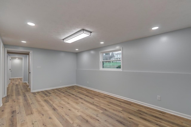 empty room featuring light hardwood / wood-style floors