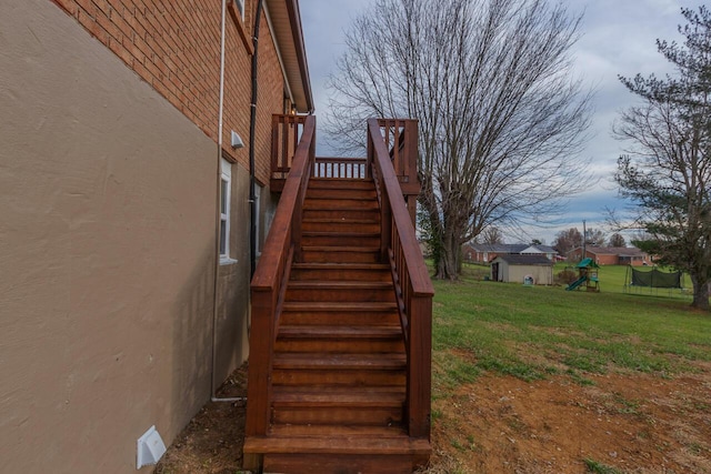 view of stairway