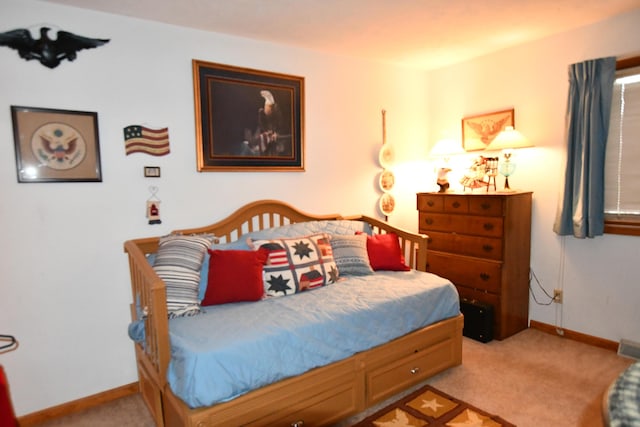 view of carpeted bedroom