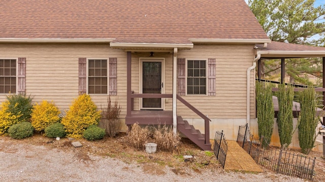 view of exterior entry