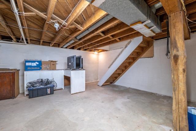 view of basement