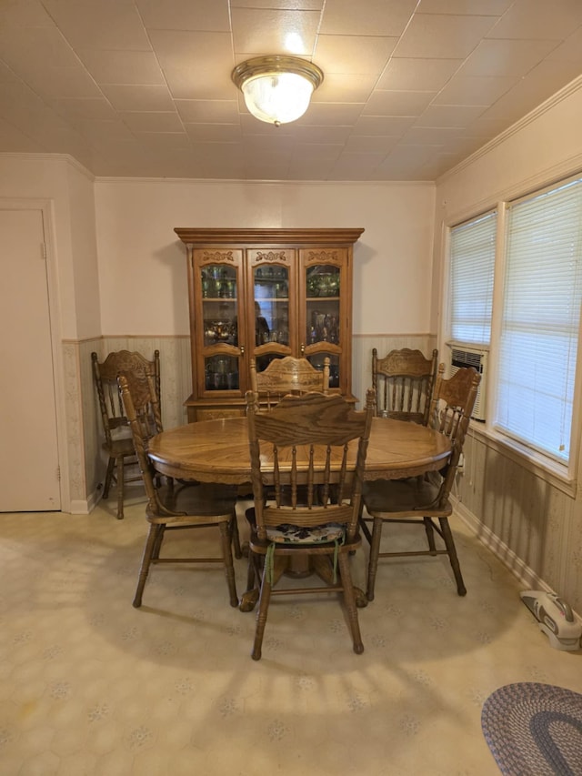 view of dining room