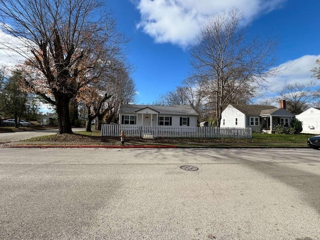 view of single story home