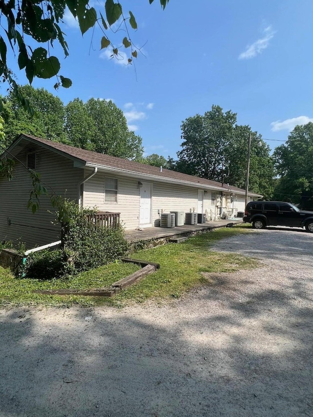 view of front of property with cooling unit