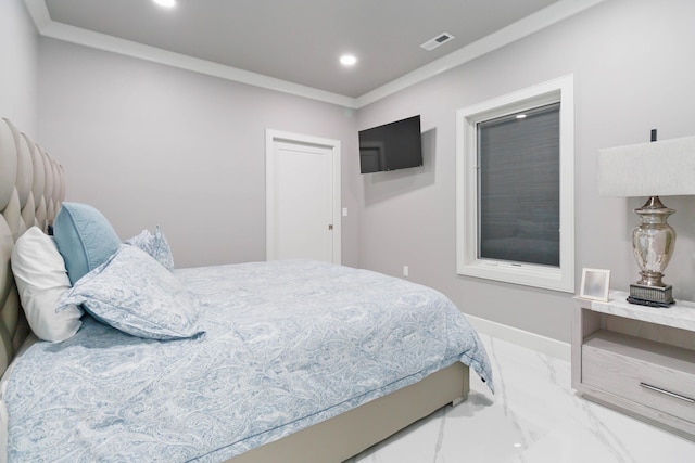 196 Knoll Ln, Nancy, KY 42544 - bedroom featuring marble finish flooring, recessed lighting, and baseboards