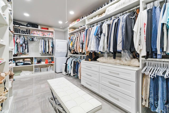 view of walk in closet