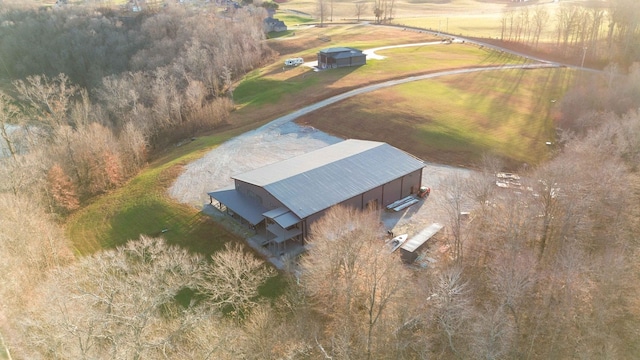 drone / aerial view featuring a rural view