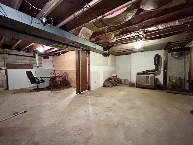 view of basement