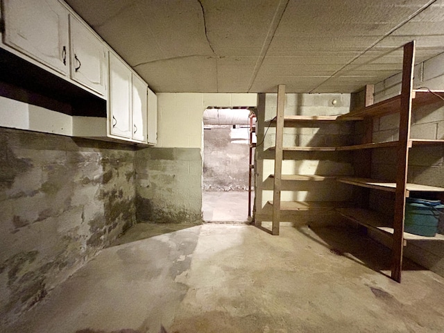 view of basement