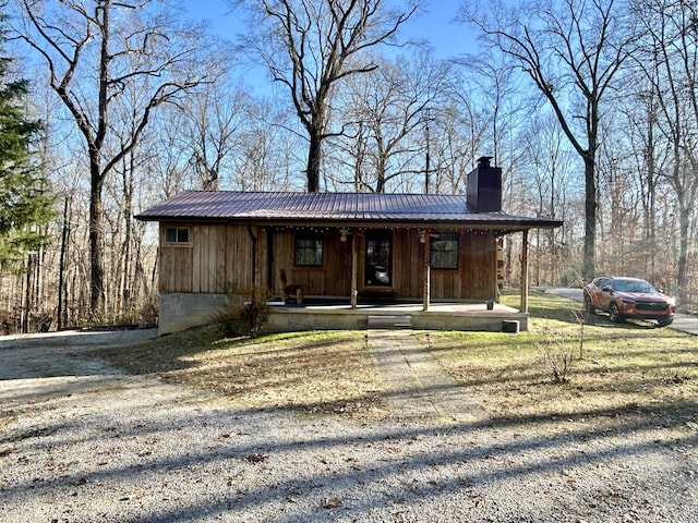 view of front of property with a porch