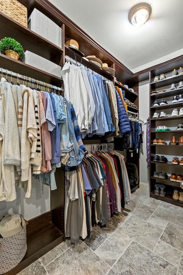 view of walk in closet