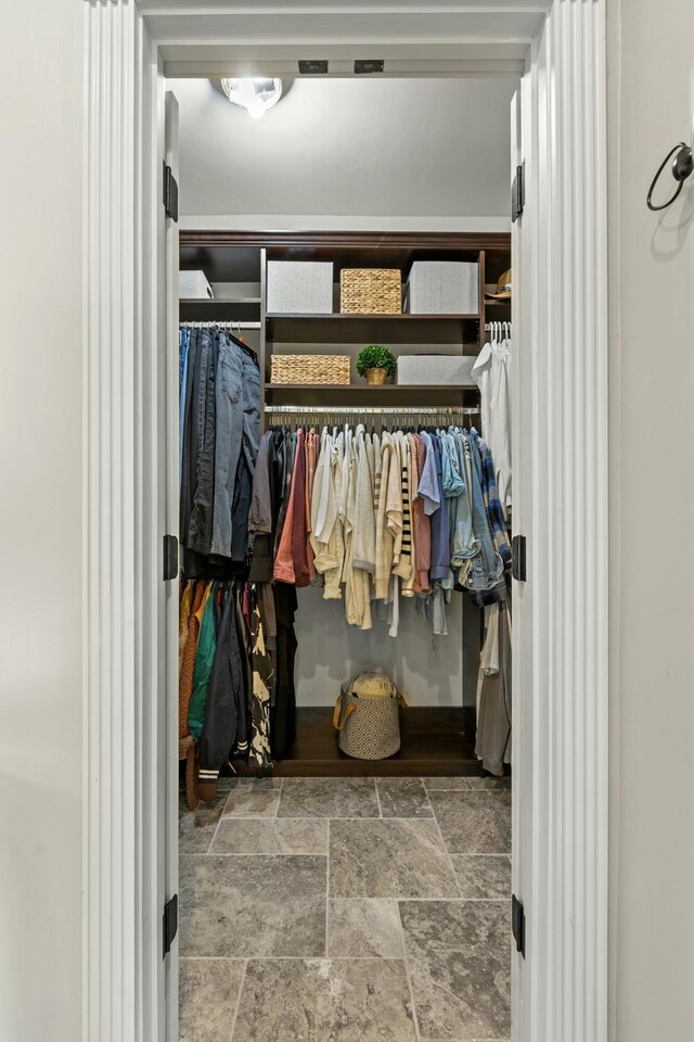 view of walk in closet